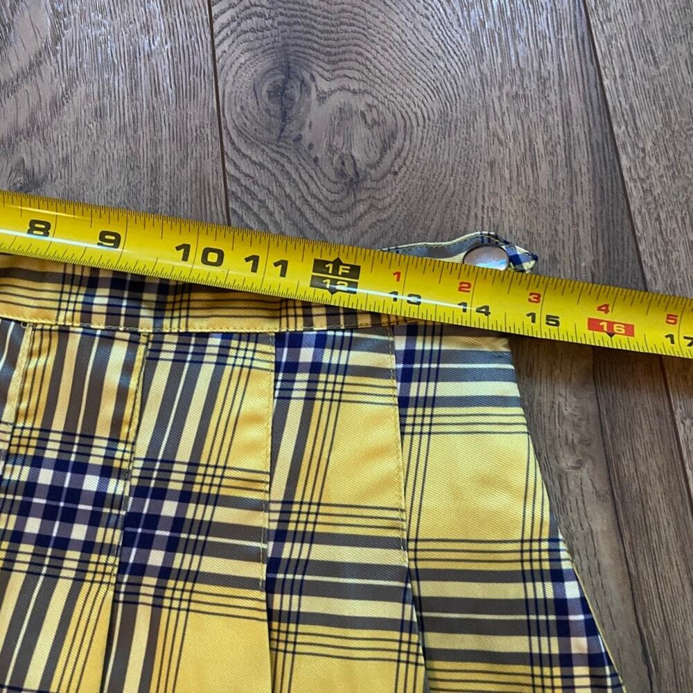 Sugar Thrillz Dolls Kill Frenemies Forever Plaid Skirt Yellow Plaid Clueless M - Picture 7 of 8